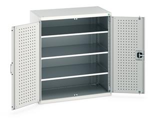 Bott Tool Storage Cupboards for workshops with Shelves and or Perfo Doors Bott Perfo Door Cupboard 1050Wx650Dx1200mmH - 3 Shelves